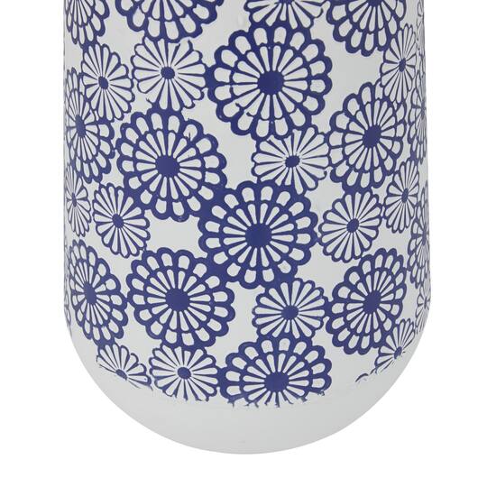 White Iron French Country Vase, 22" x 13" x 10"